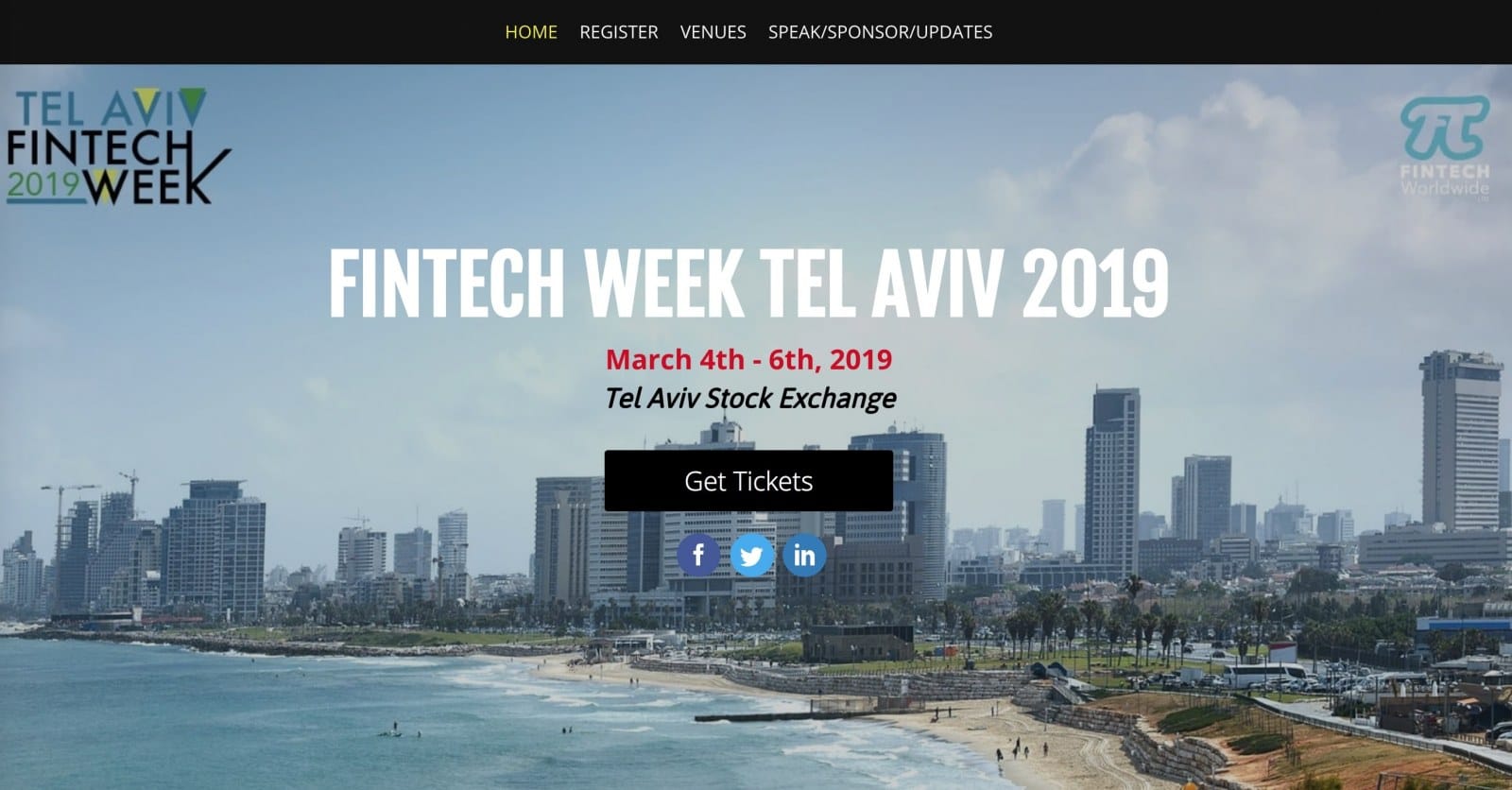 Fintech Week Tel Aviv 4-6 de marzo 2019