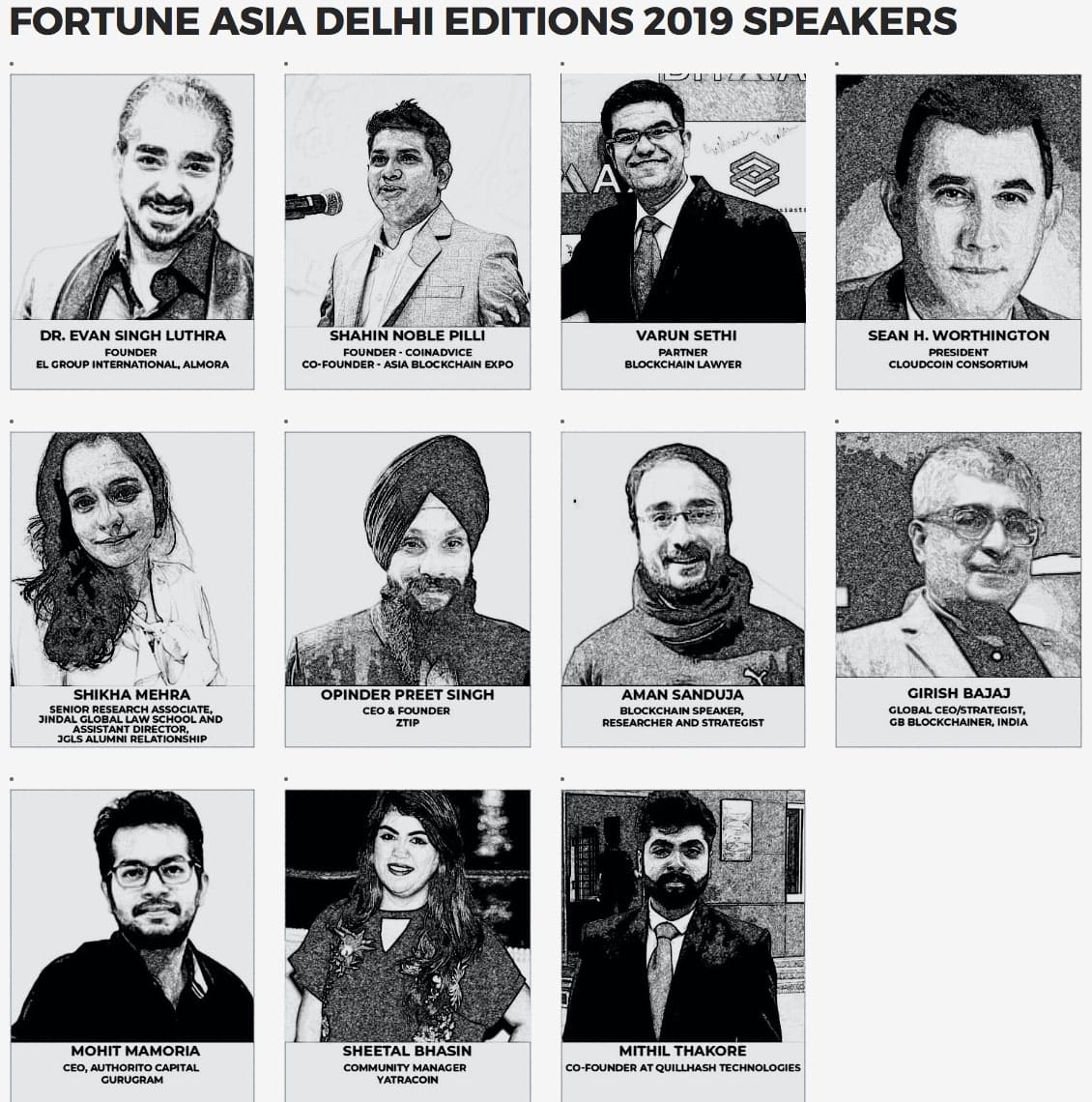 Fortune Asia Conferencias de Blockchain speakers
