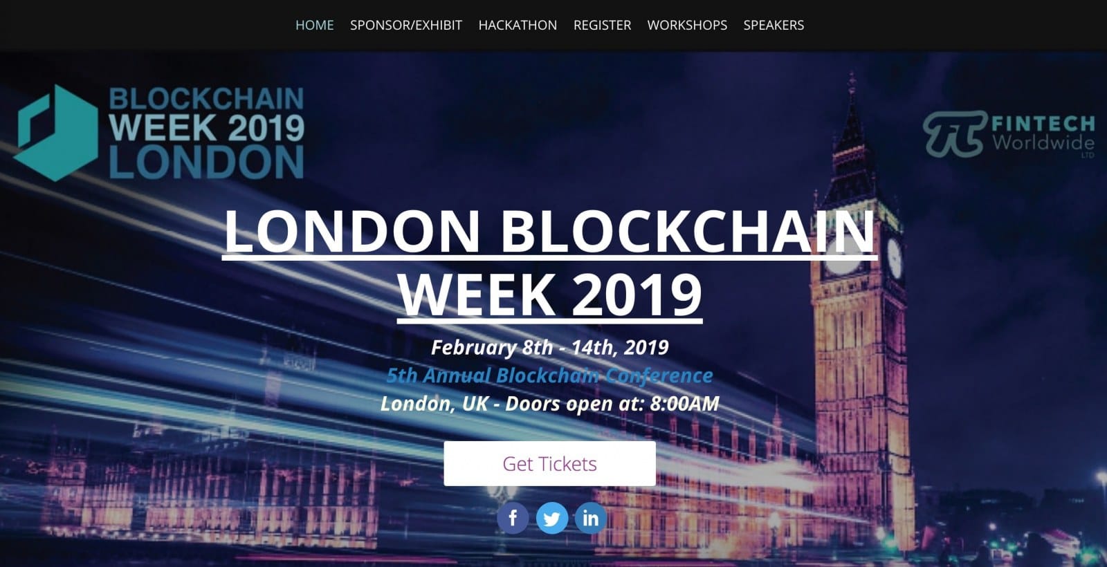 London Blockchain Week 8-14 Febrero 2019