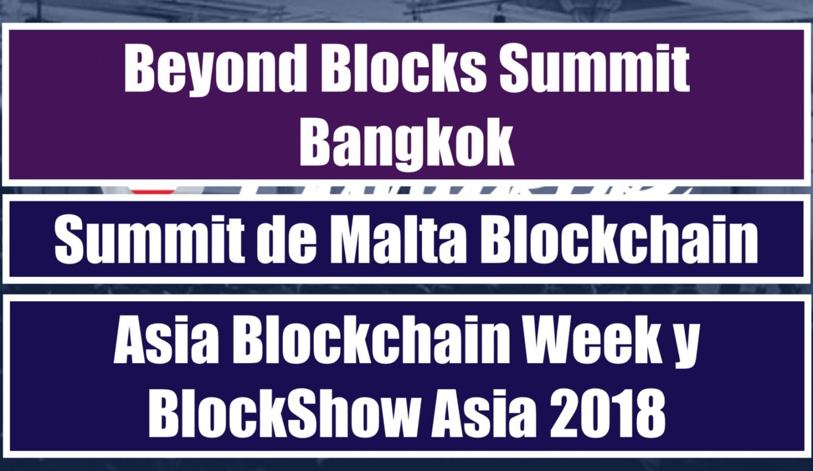 Top 3 de Blockchain conferencias para visitar 