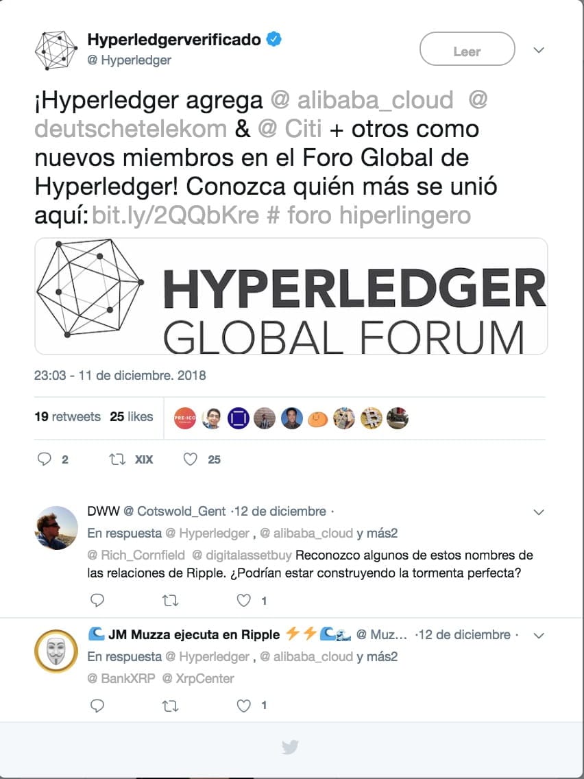 Hyperledger Twitter. Cripto-mineria.com